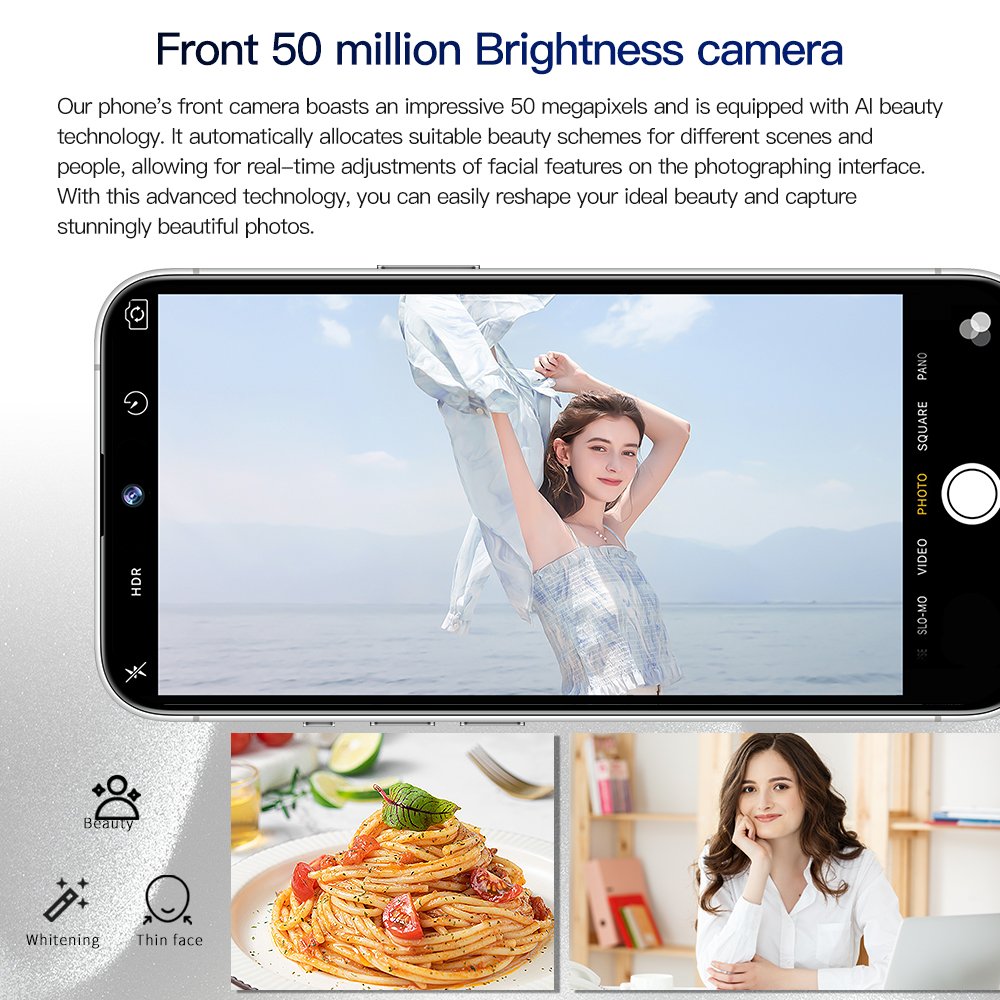 New 5G Smartphone Phone 15 Pro Max Mobile Smart Phone i15 14 16G 1T Cheap Telephone Telefono Inteligente
